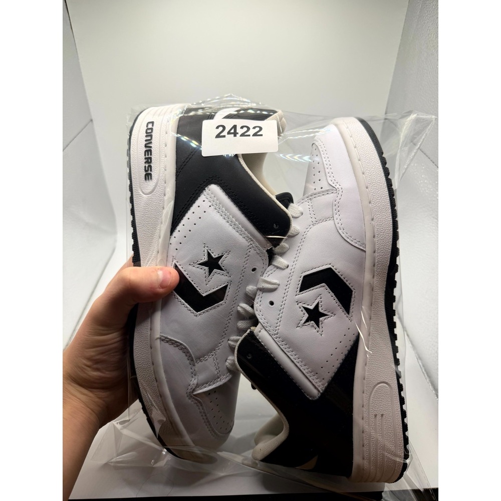 Converse Weapon A10203C Mens 10 Sneaker White Black Leather Skateboard Shoes - Picture 11 of 11